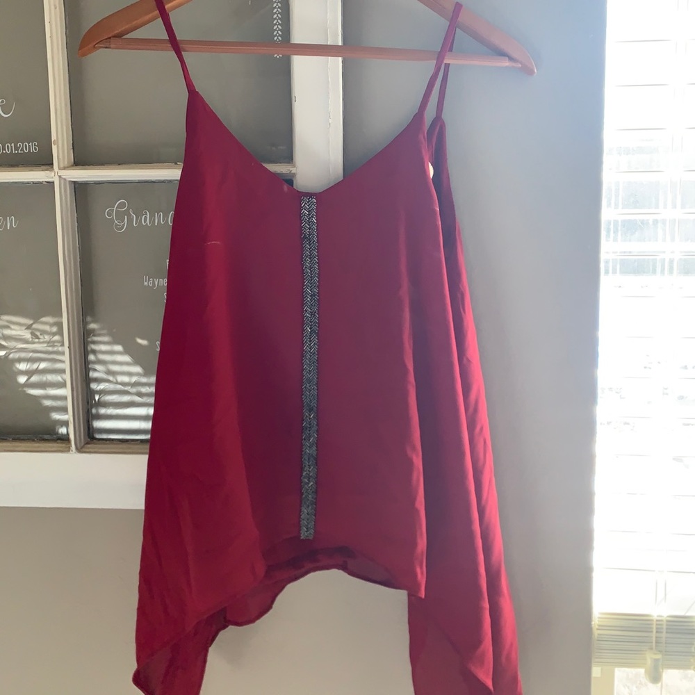 Wine red tank top